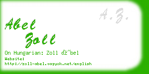 abel zoll business card